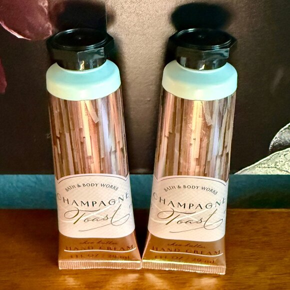 2 for $30 SALE - NEW 2-Pc CHAMPAGNE TOAST Hand Cream 1oz Each  Bath & Body Works - Picture 1 of 4